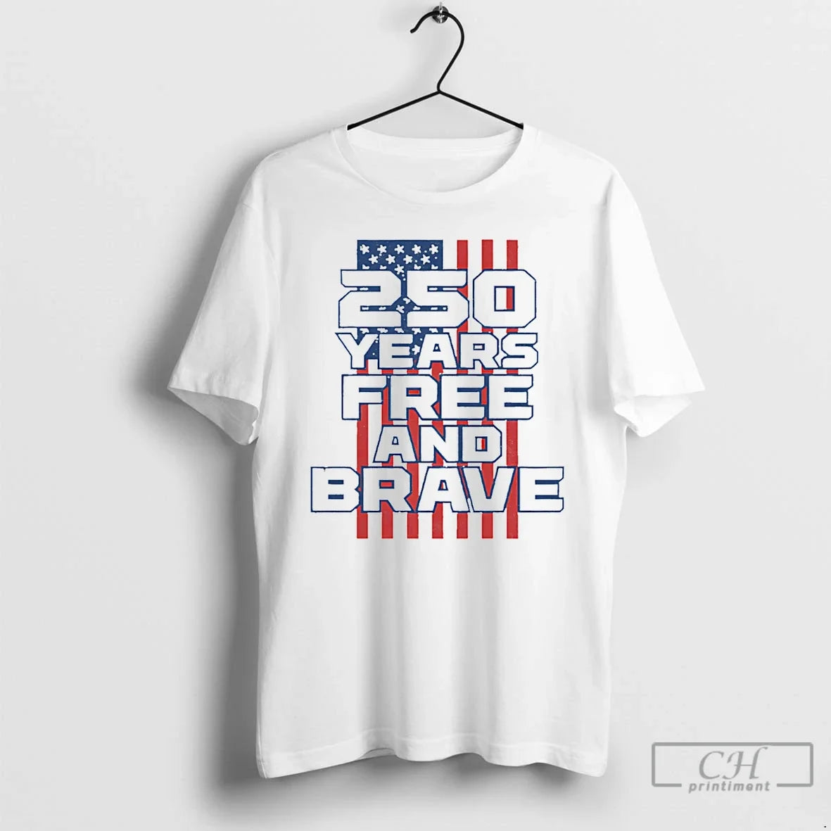 Classic 250 Years Free And Brave Usa Flag Unisex