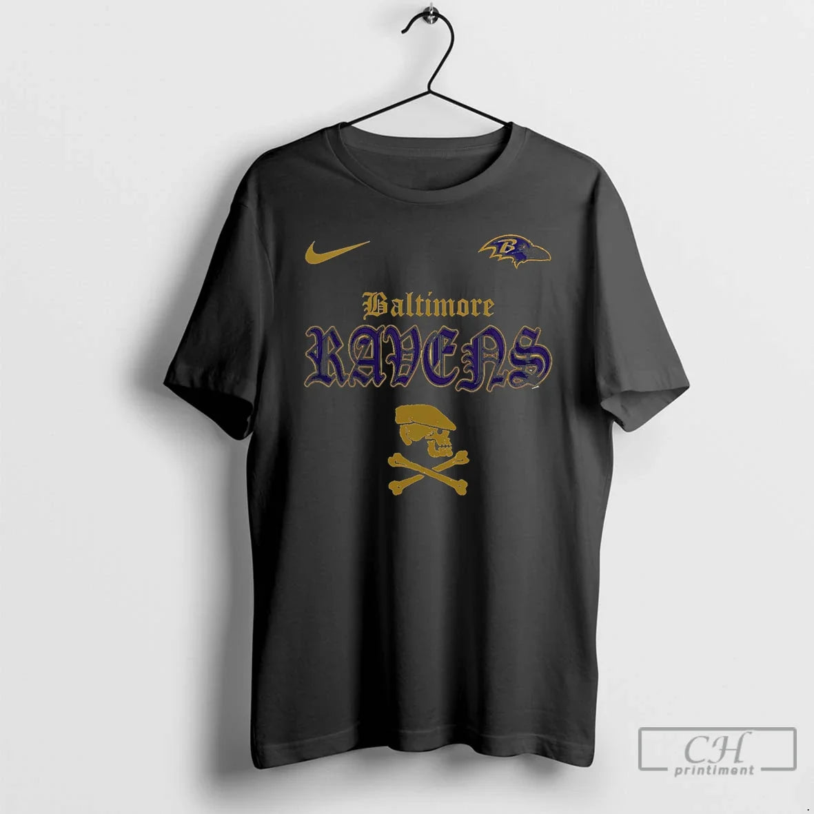 Classic Baltimore Ravens X Dropkick Murphys Go Ravens Skull Logo Unisex