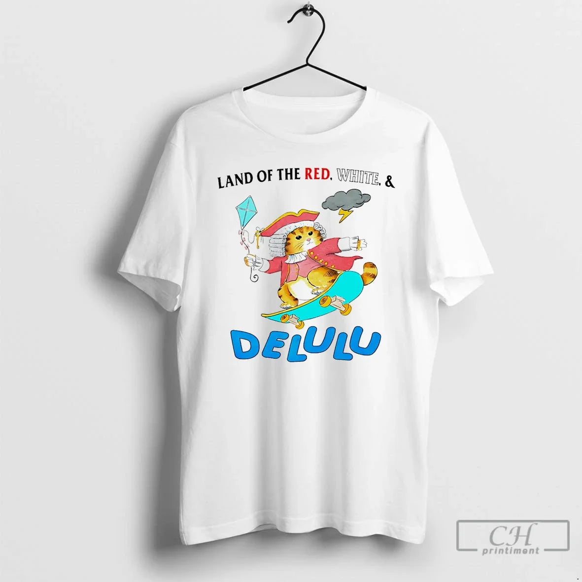 Classic Car Land Of The Red White And Delulu Unisex