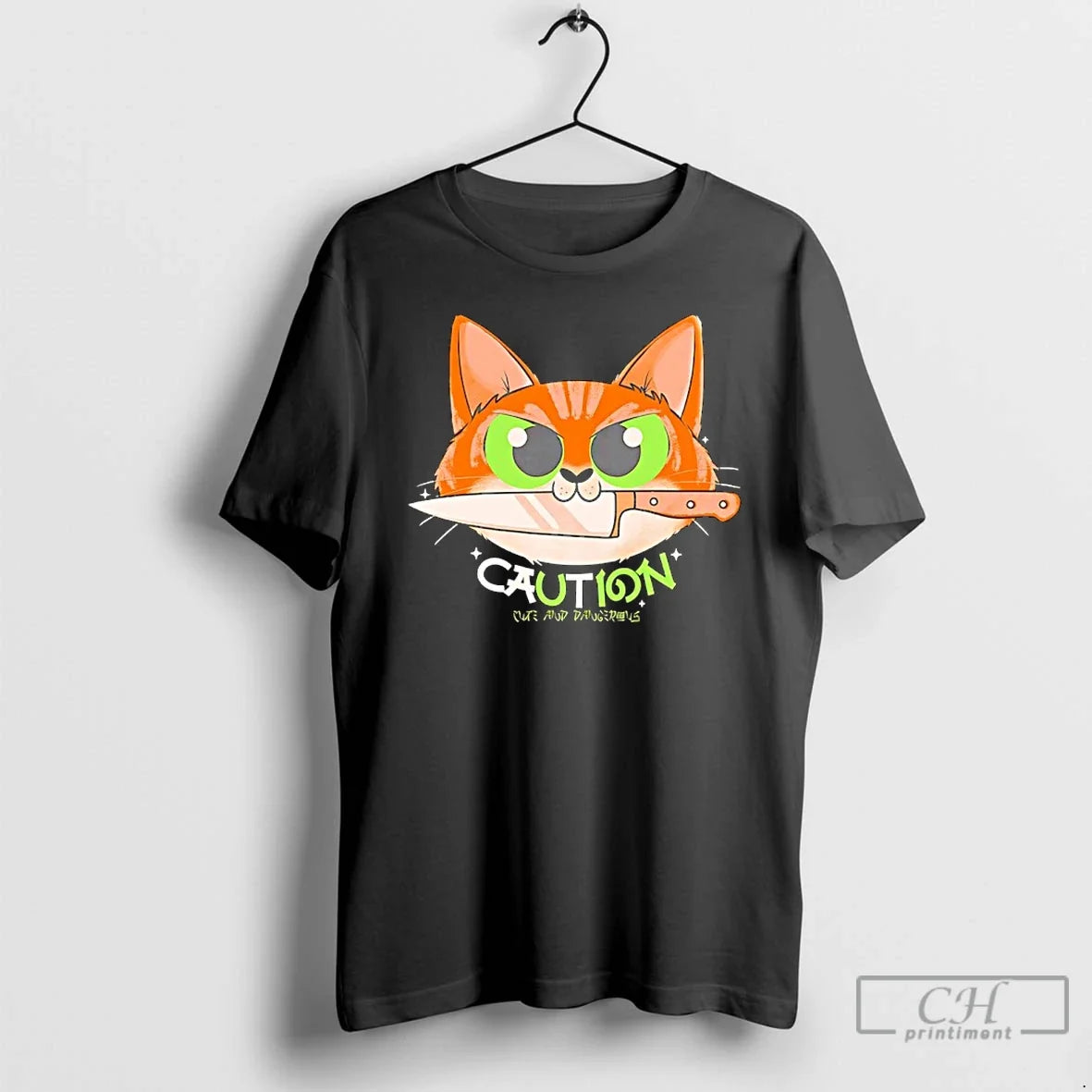 Classic Cat Caution Cute And Dangerous Unisex