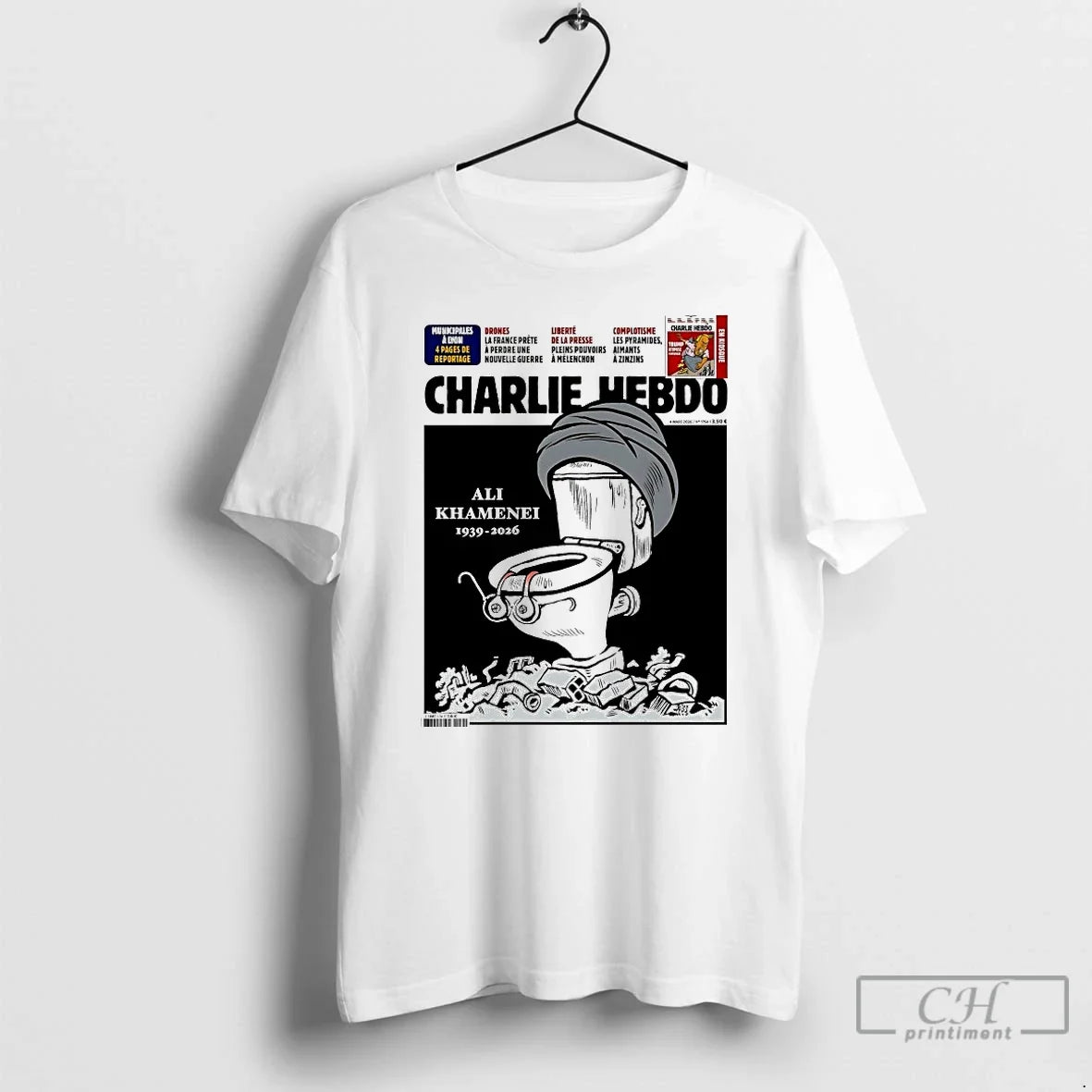 Classic Charlie Hebdo Ali Khamenei 1939 2026 Toilet Unisex
