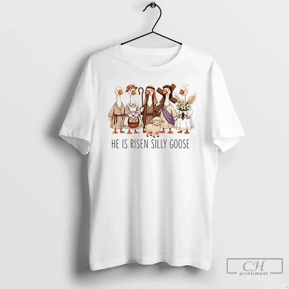 Classic Christian Easter He Is Risen Silly Goose Unisex
