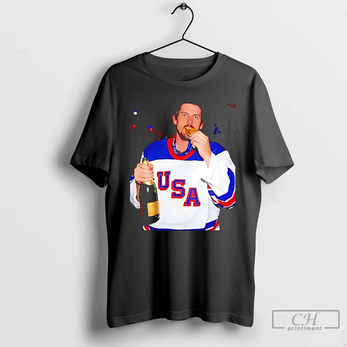 Classic Connor Hellebuyck Usa Hockey Champion Gold 2026 Unisex