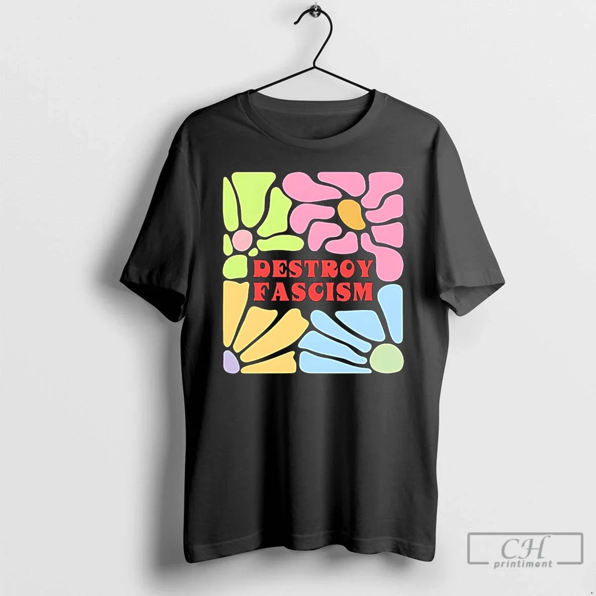 Classic Destroy Fascism Flower Unisex