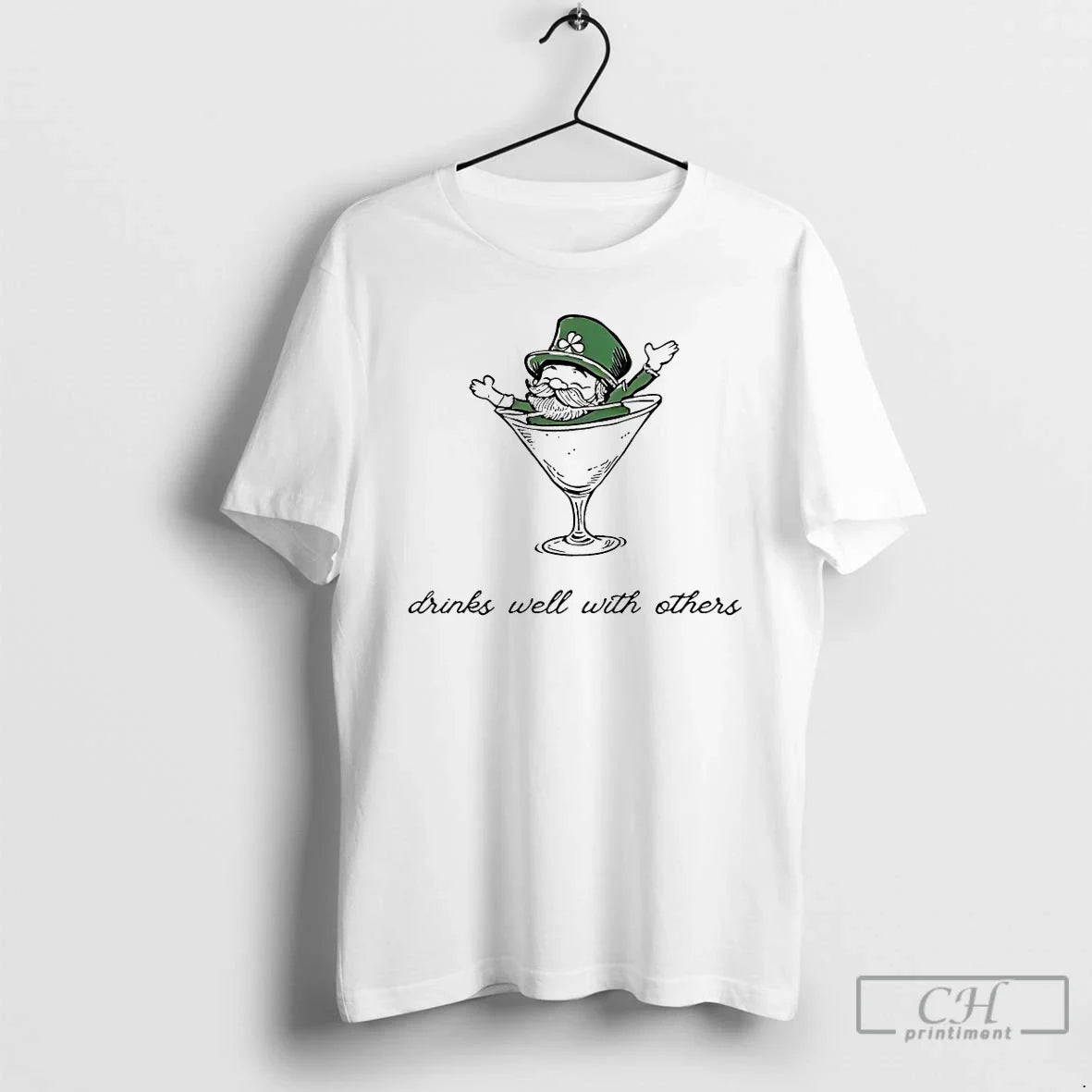 Classic Drinks Well With Others St Patricks Day Unisex