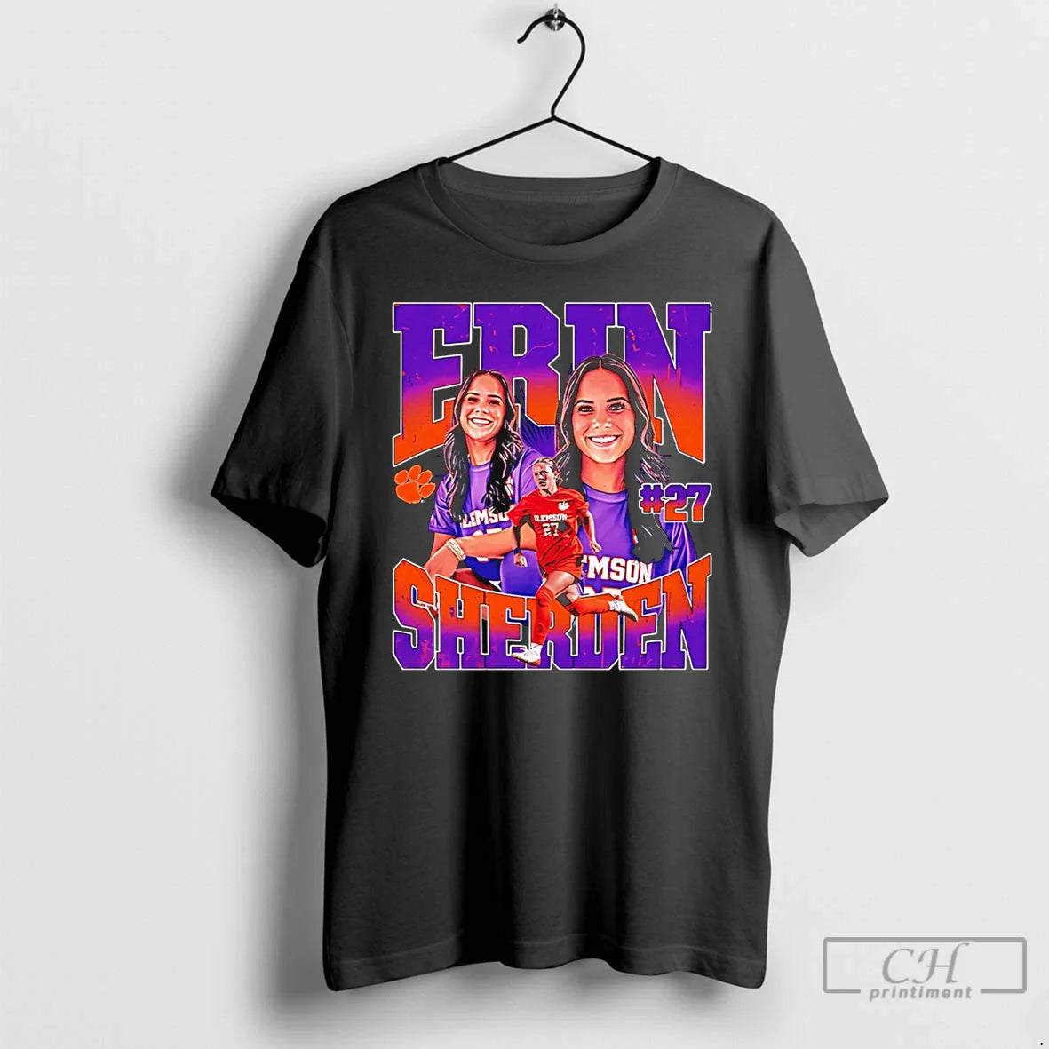 Classic Erin Sherden Clemson Basketball Ncaa Graphic 26 Unisex