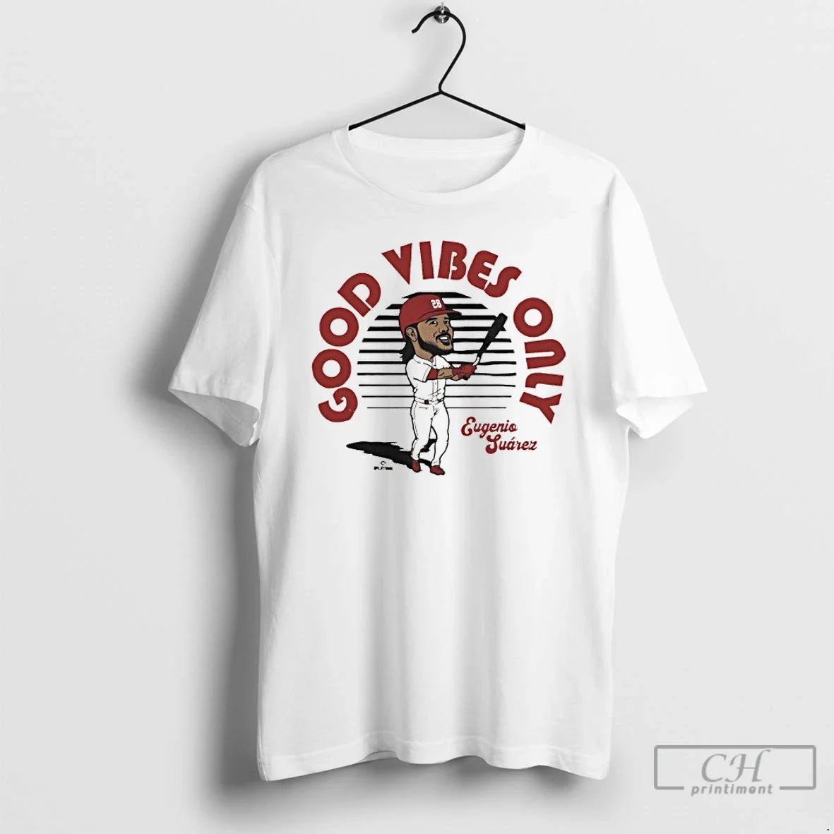 Classic Eugenio Suarez Cincinnati Reds Good Vibes Only Caricature Unisex
