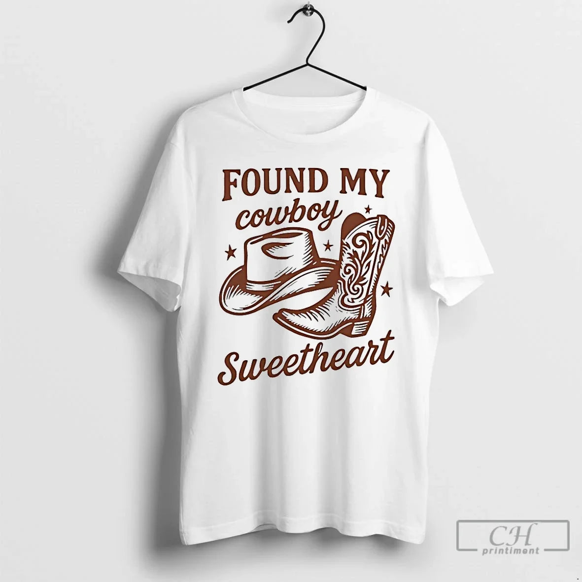 Classic Found My Cowboy Sweetheart Country Music Unisex