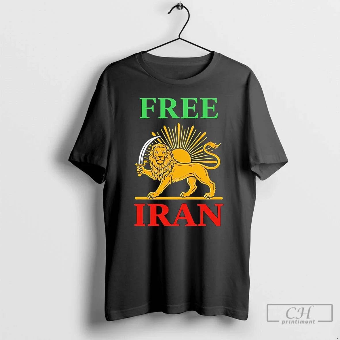 Classic Free Iran With Lion And Sun Shiro Khorshid Symbol Unisex