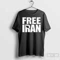 Classic Free Iran With Map Silhouette Minimalist Solidarity Unisex