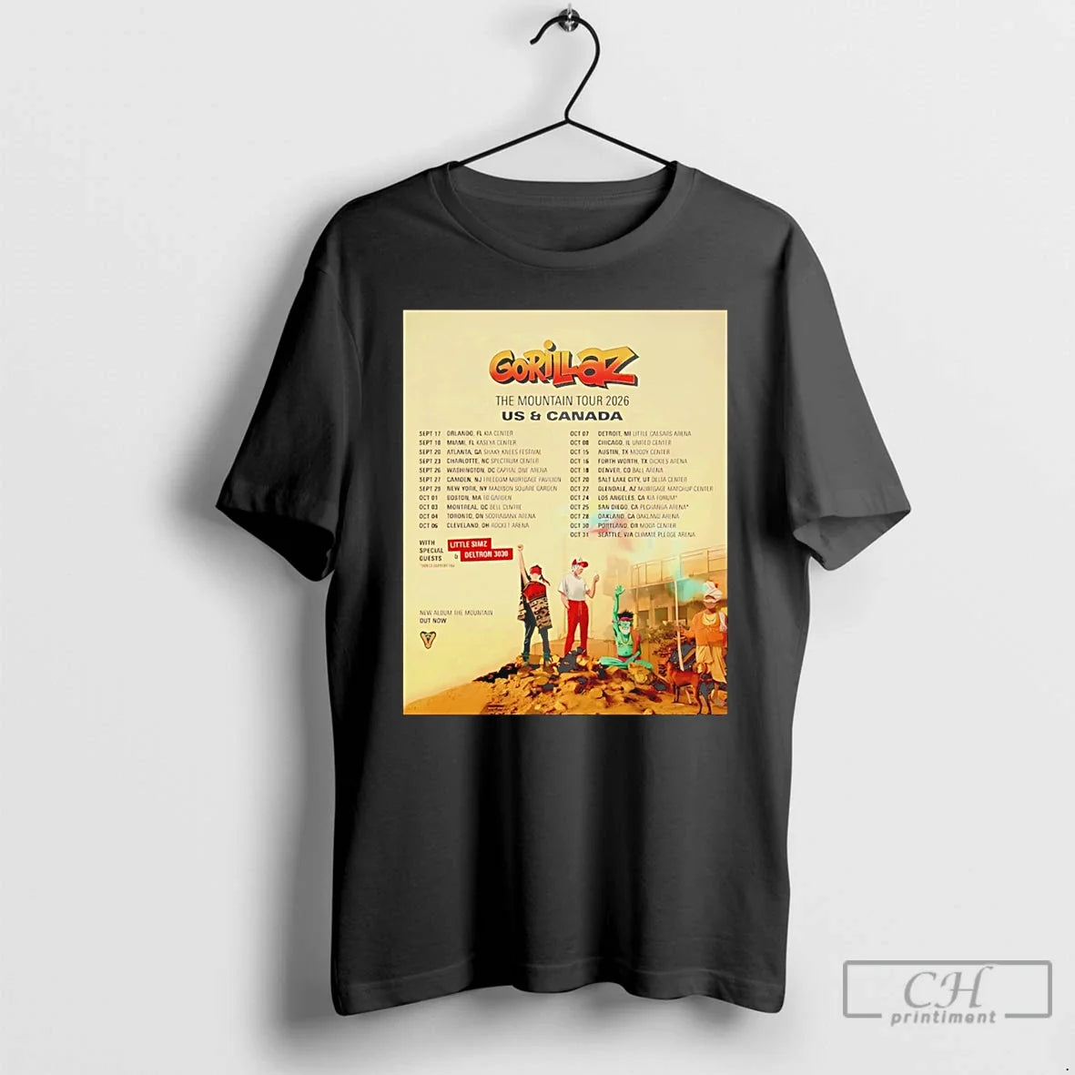 Classic Gorillaz The Mountain Tour 2026 Unisex