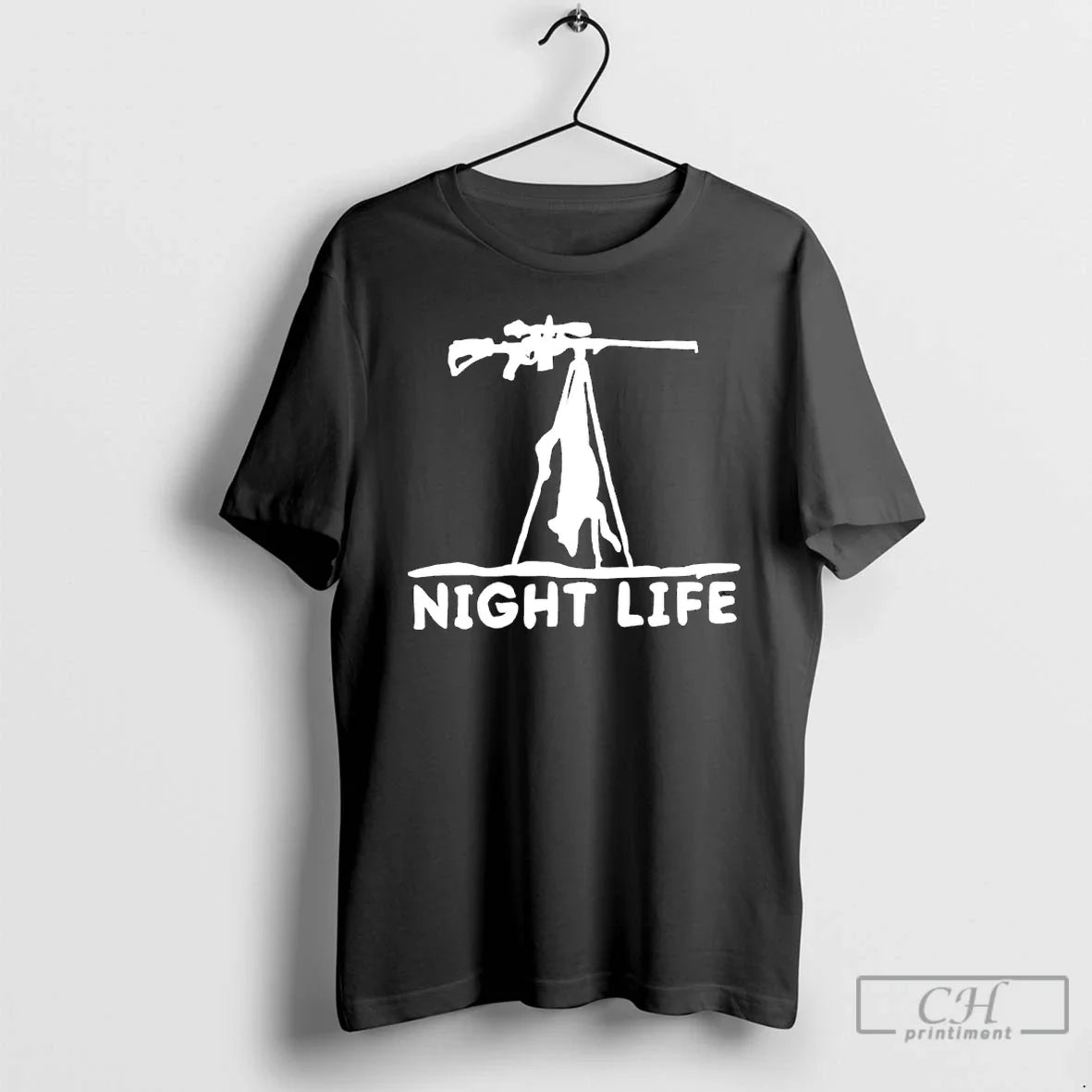 Classic Gun Night Life Hunting Coyote Unisex