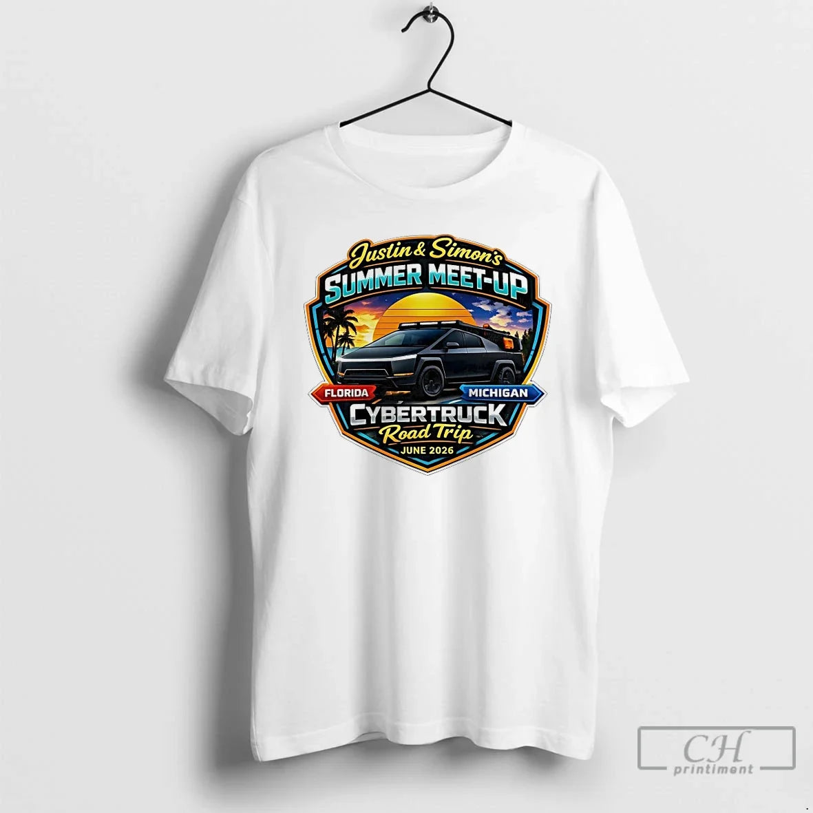 Classic Justin And Simons Summer Meet Up Cybertruck Road Trip 2026 Unisex