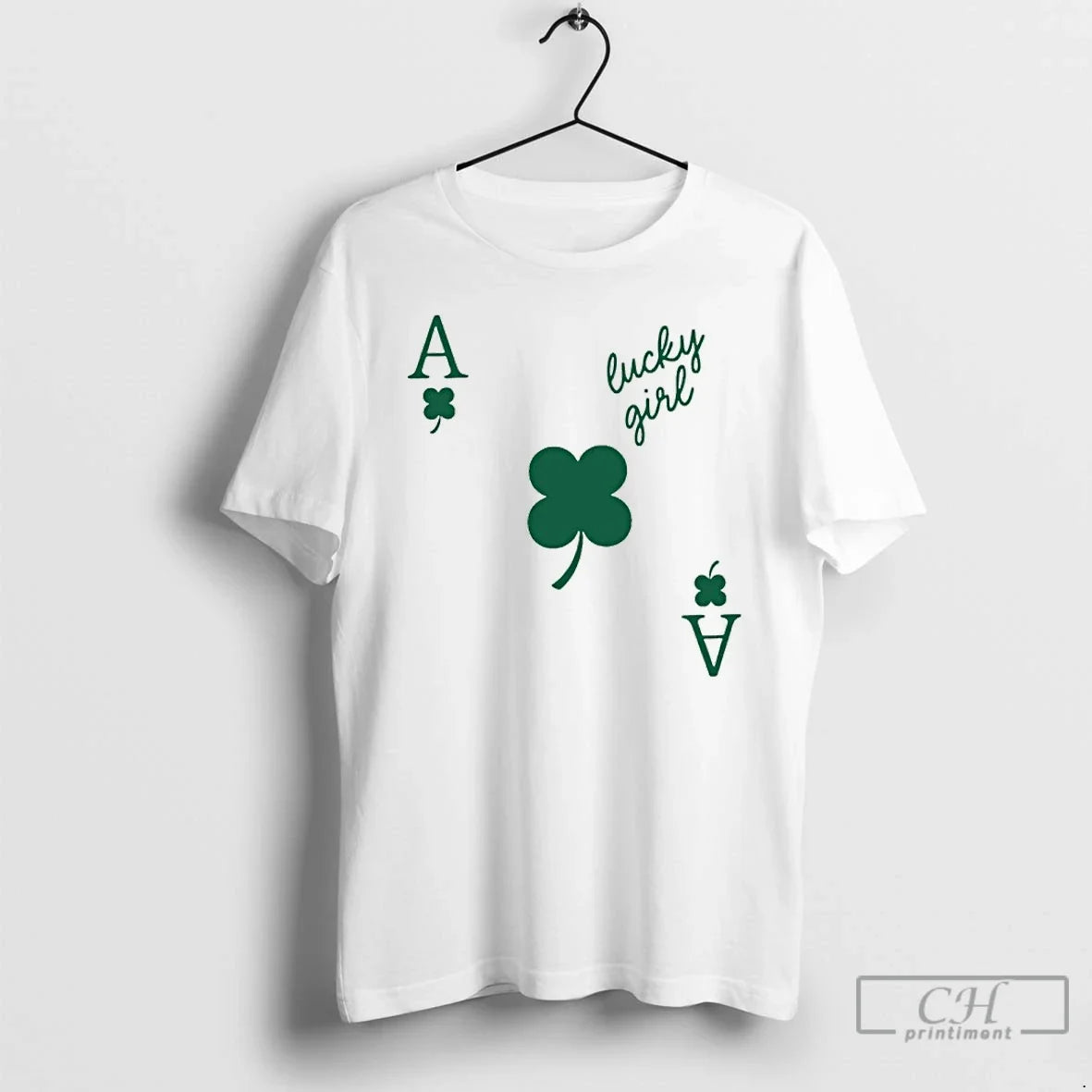 Classic Lucky Girl Clover Ace Four Leaf Clover Unisex