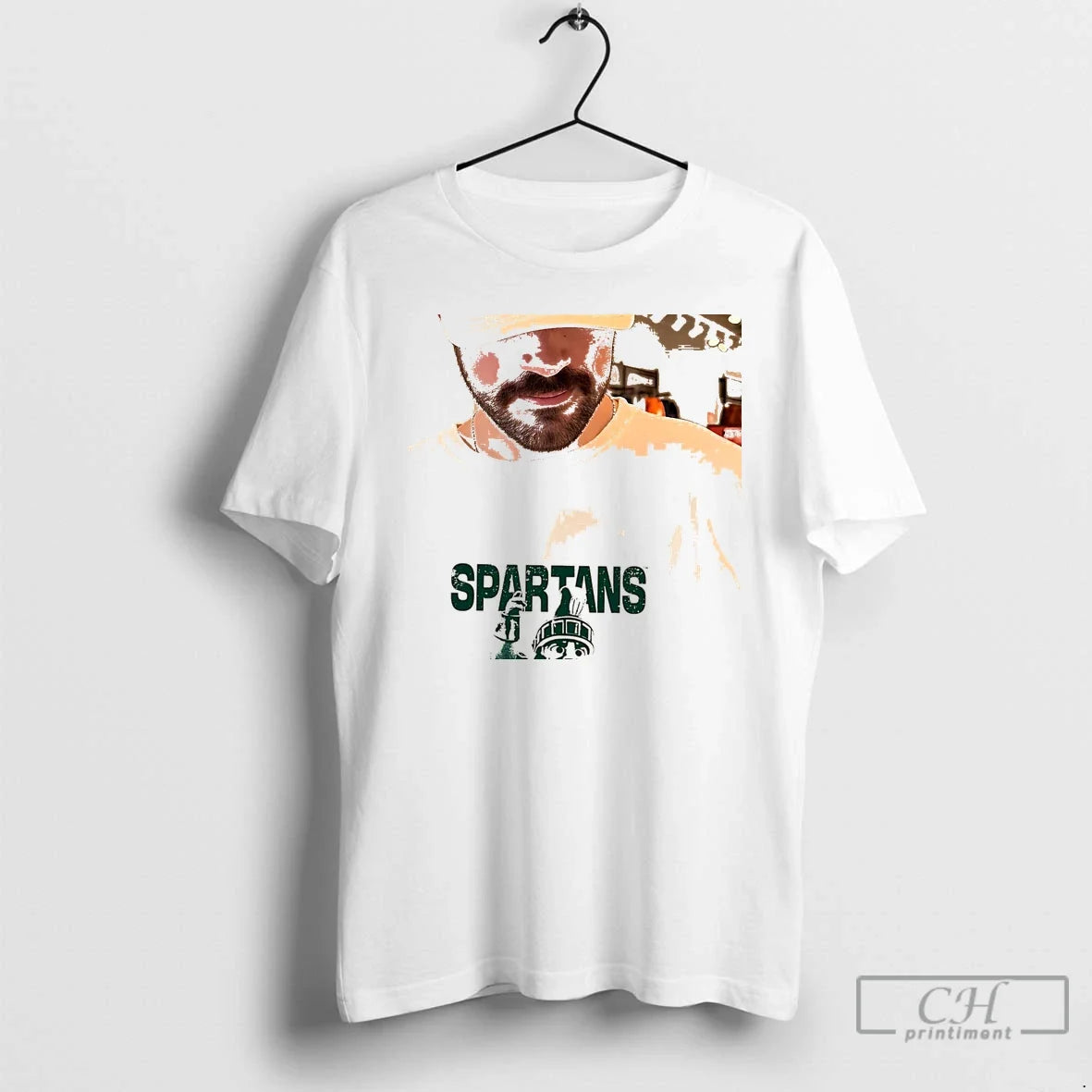 Classic Michigan State Spartans Mascot Mode Slam Graphic Tee Unisex