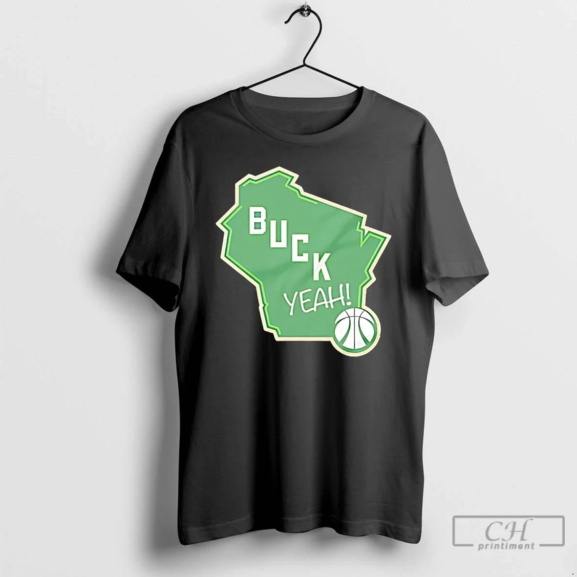 Classic Milwaukee Bucks Alternate Logo Green Map Unisex