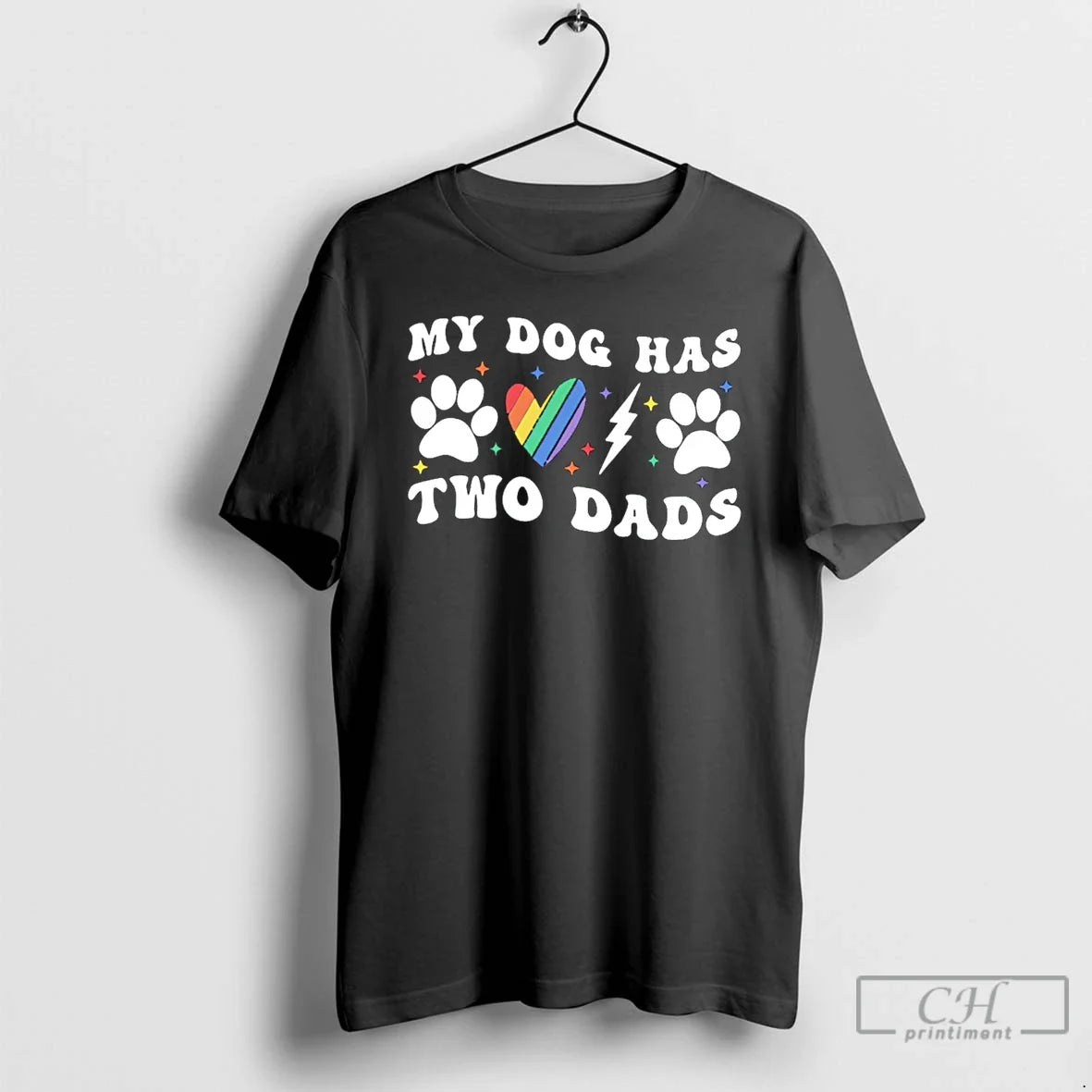 Classic My Dog Has Two Dads Rainbow Lgbt Unisex