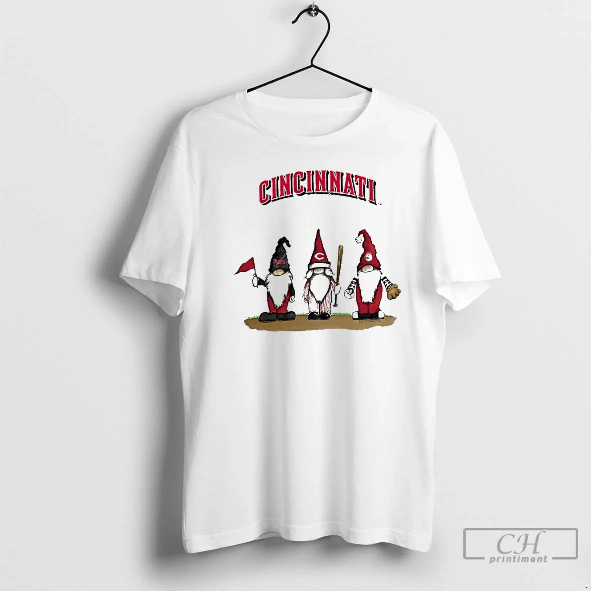 Classic Nationals Gnomes With Cincinnati Reds Basketball Unisex