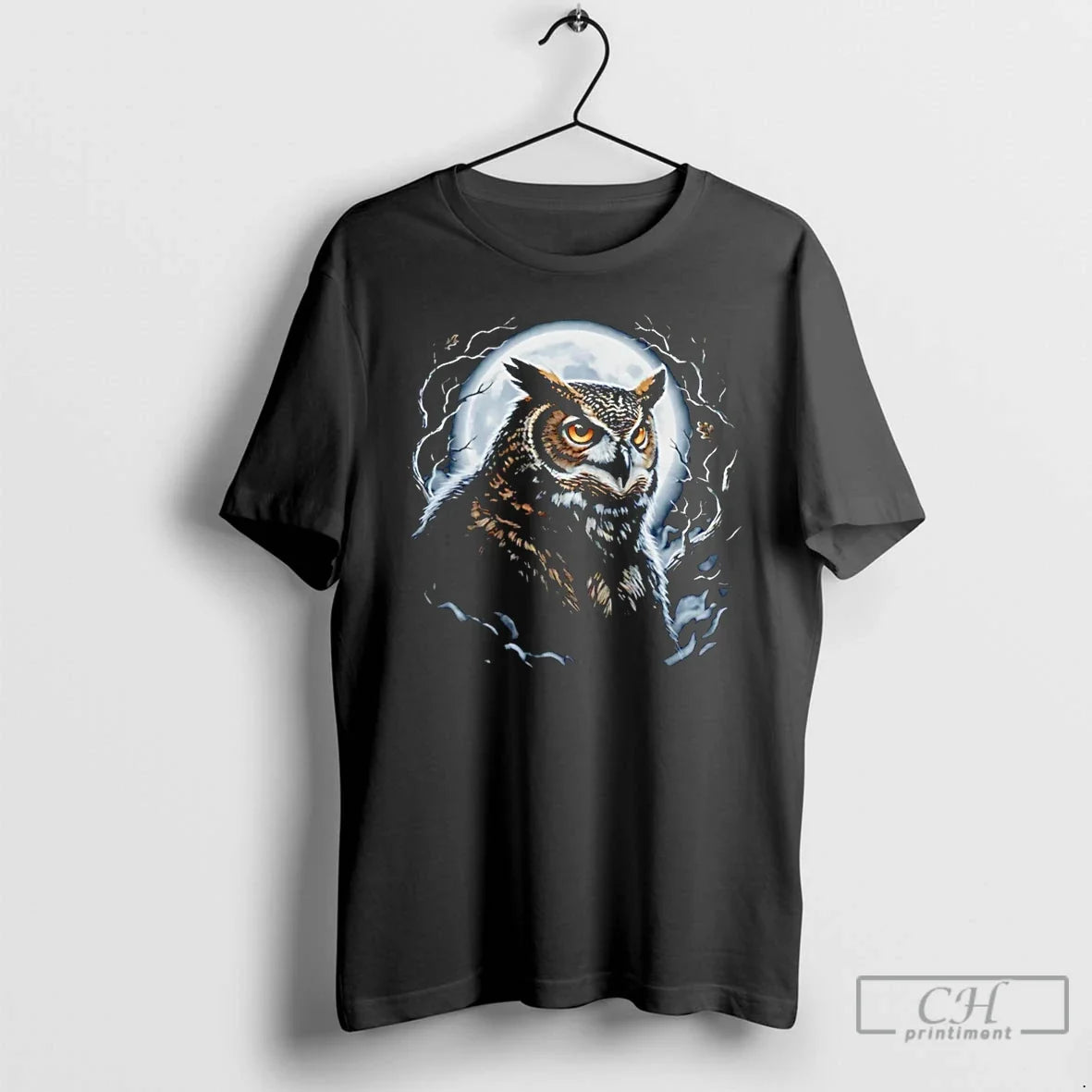 Classic Owlbear Moon Portrait Graphic Unisex