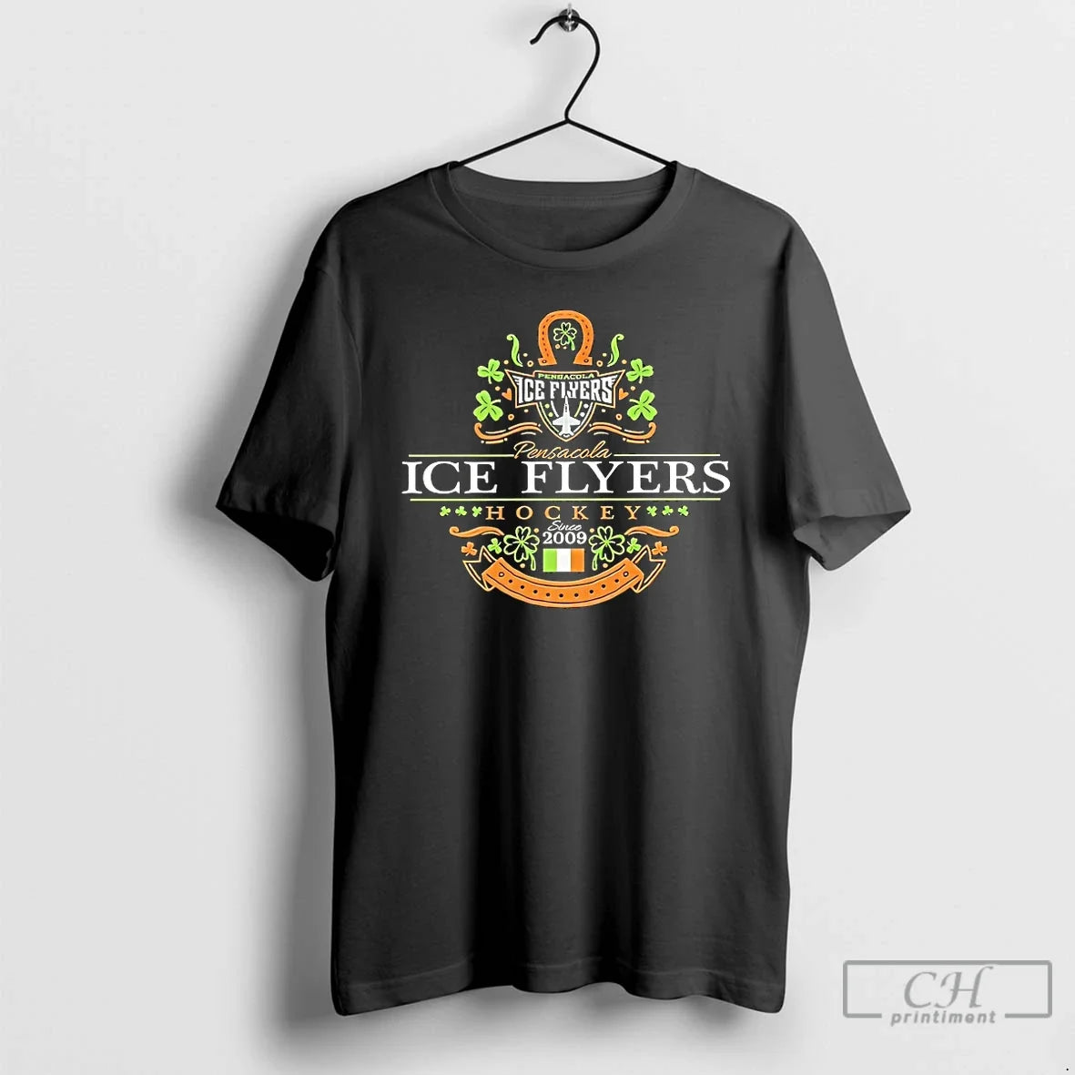Classic Pensacola Ice Flyers Hockey Since 2009 St Patricks Day Unisex