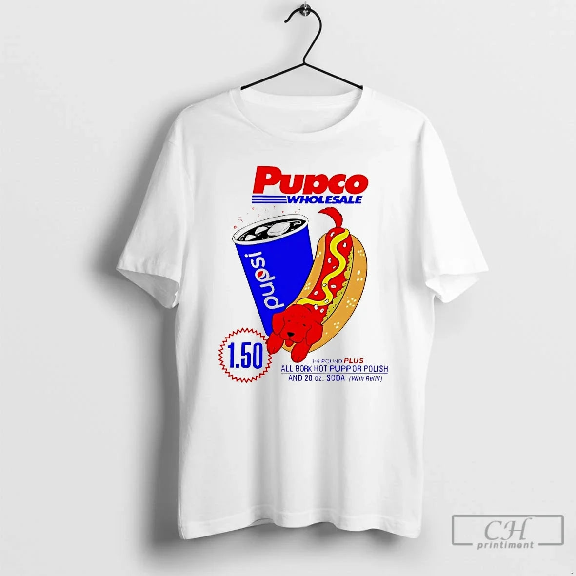 Classic Pupsi Hot Dog Pupco Wholesale All Bork Hot Pupp Or Polish T Shirts Sweater Unisex
