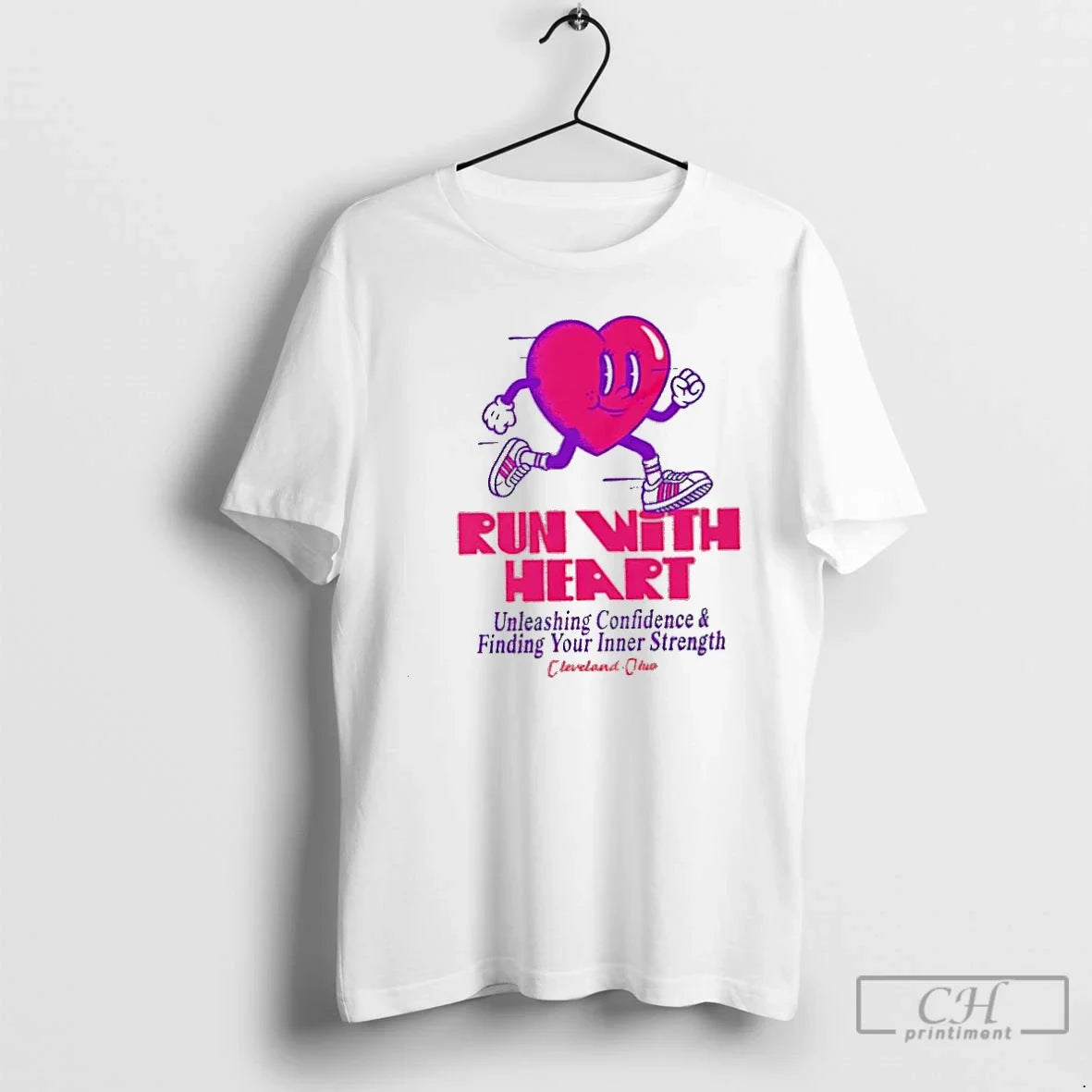 Classic Run With Heart Unleashing Confidence Finding Your Inner Strength Cleveland Ohio T Shirts Sweater