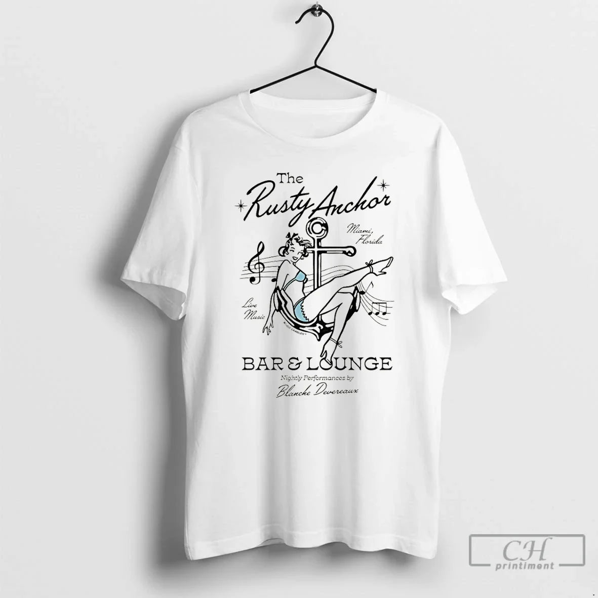 Classic The Rusty Anchor Bar And Lounge Bar Lounge Nightly Performances By Blanche T Shirts
