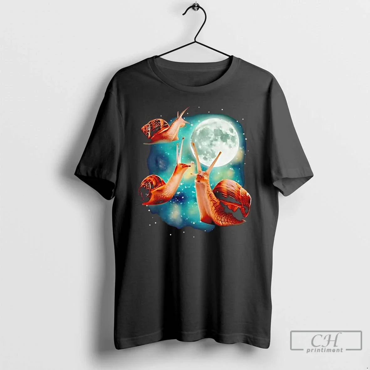 Classic Three Snails Moon Parody Graphic Unisex