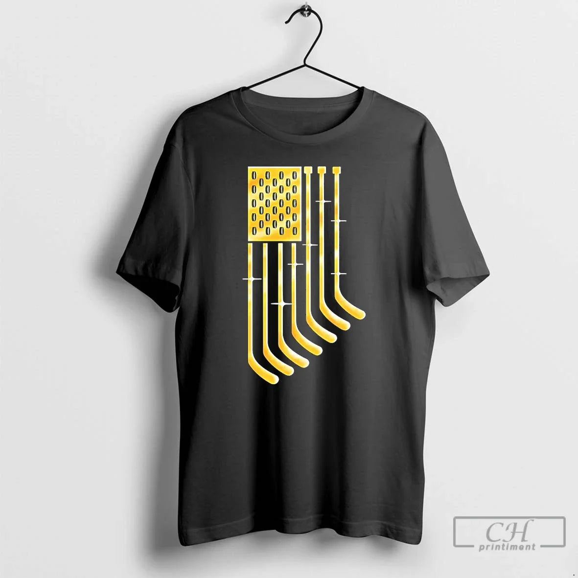 Classic Usa Hockey American Gold Flag Unisex