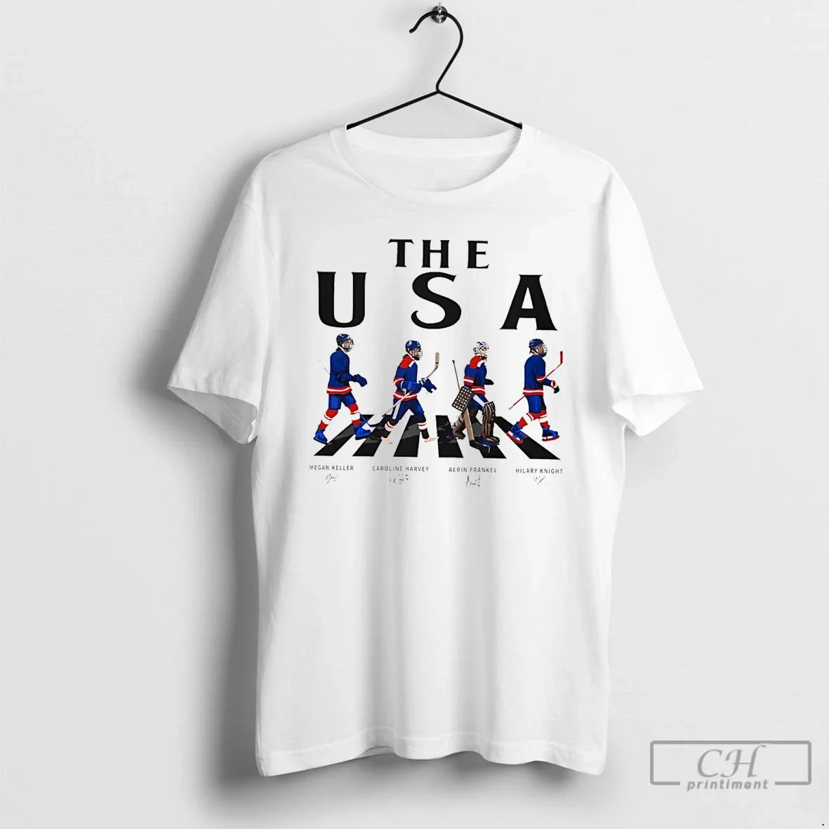 Classic Usa Women Ice Hockey Walking Road Signatures Unisex