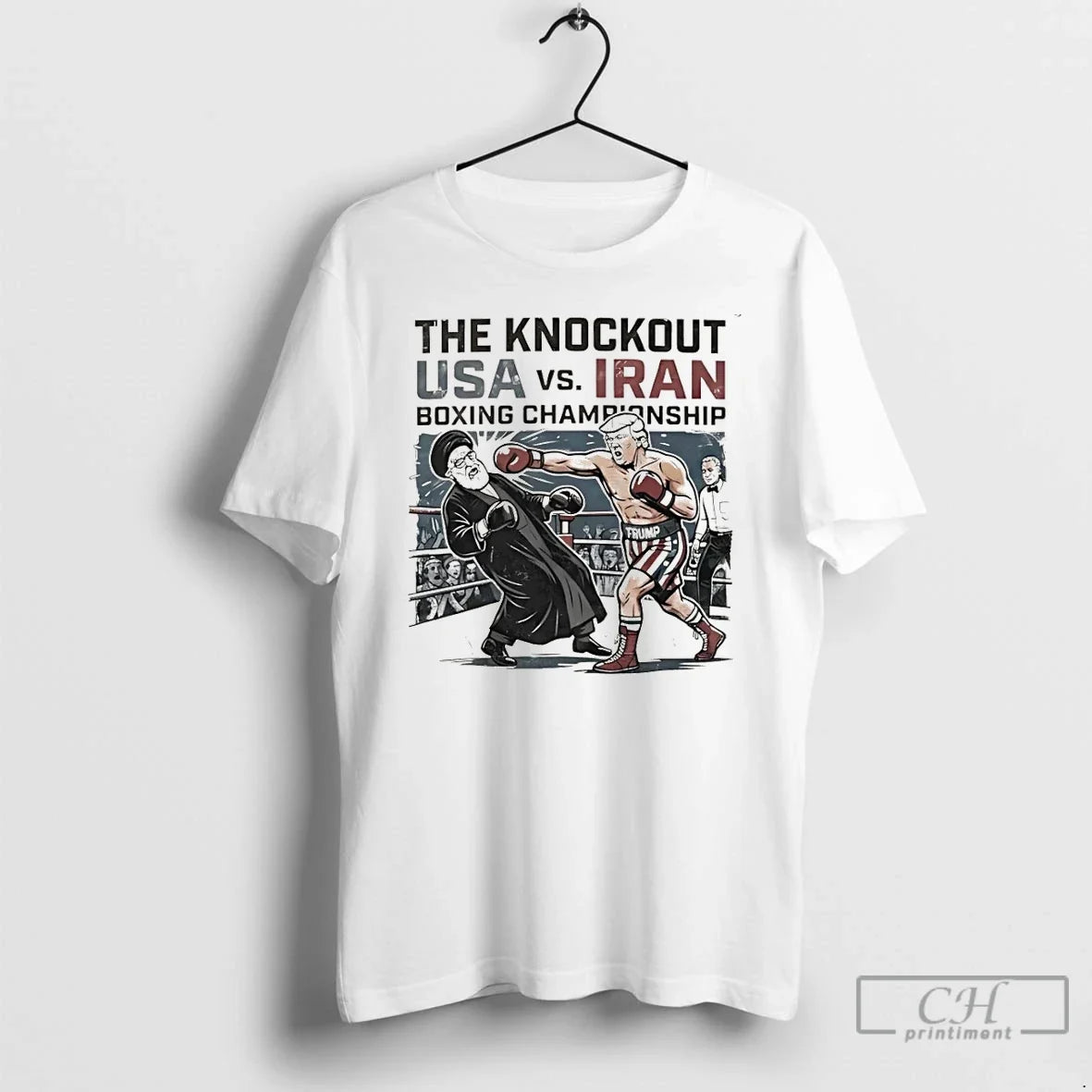 Classic Usa Vs Iran Boxing Championship Trump Knockout Unisex