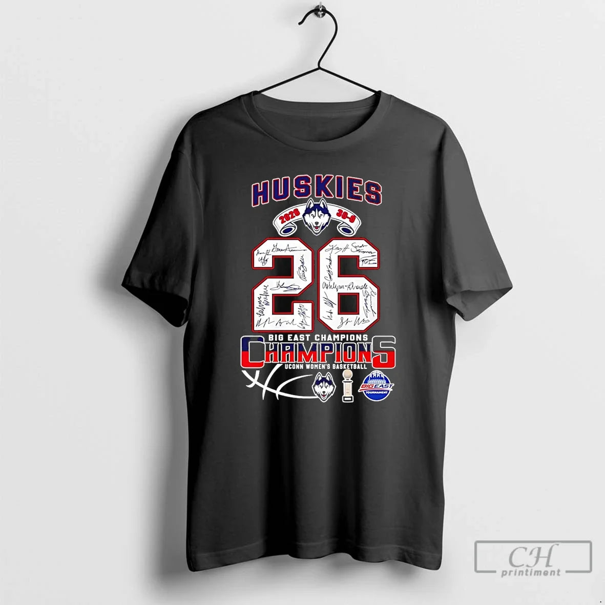 Classic Uconn Huskies 2026 Big East Champions 30 0 Signatures Unisex