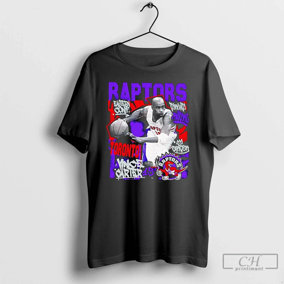 Classic Vince Carter Toronto Raptors Chalked Up Player Paint Unisex