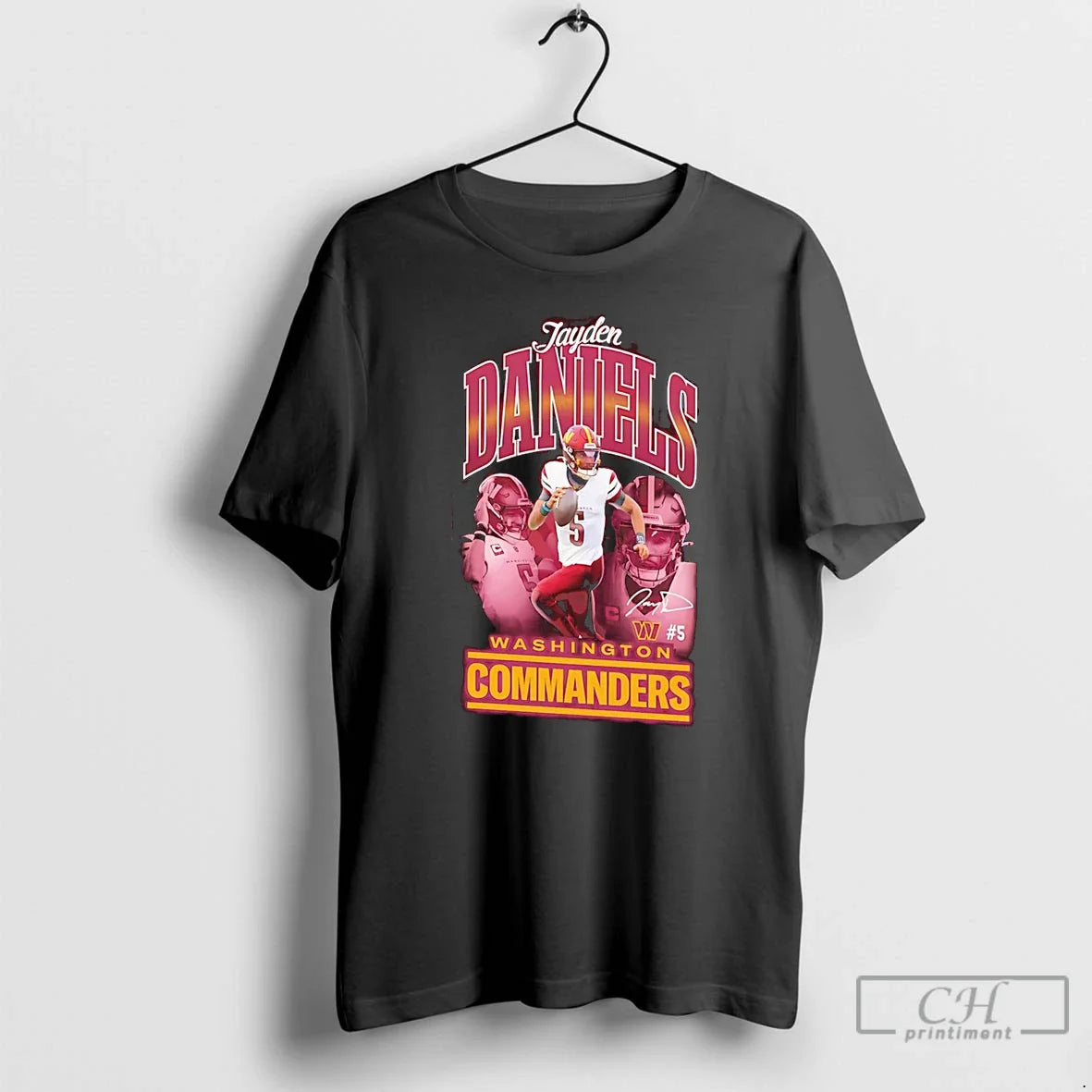 Classic Washington Commanders Jayden Daniels Triple Pic Unisex