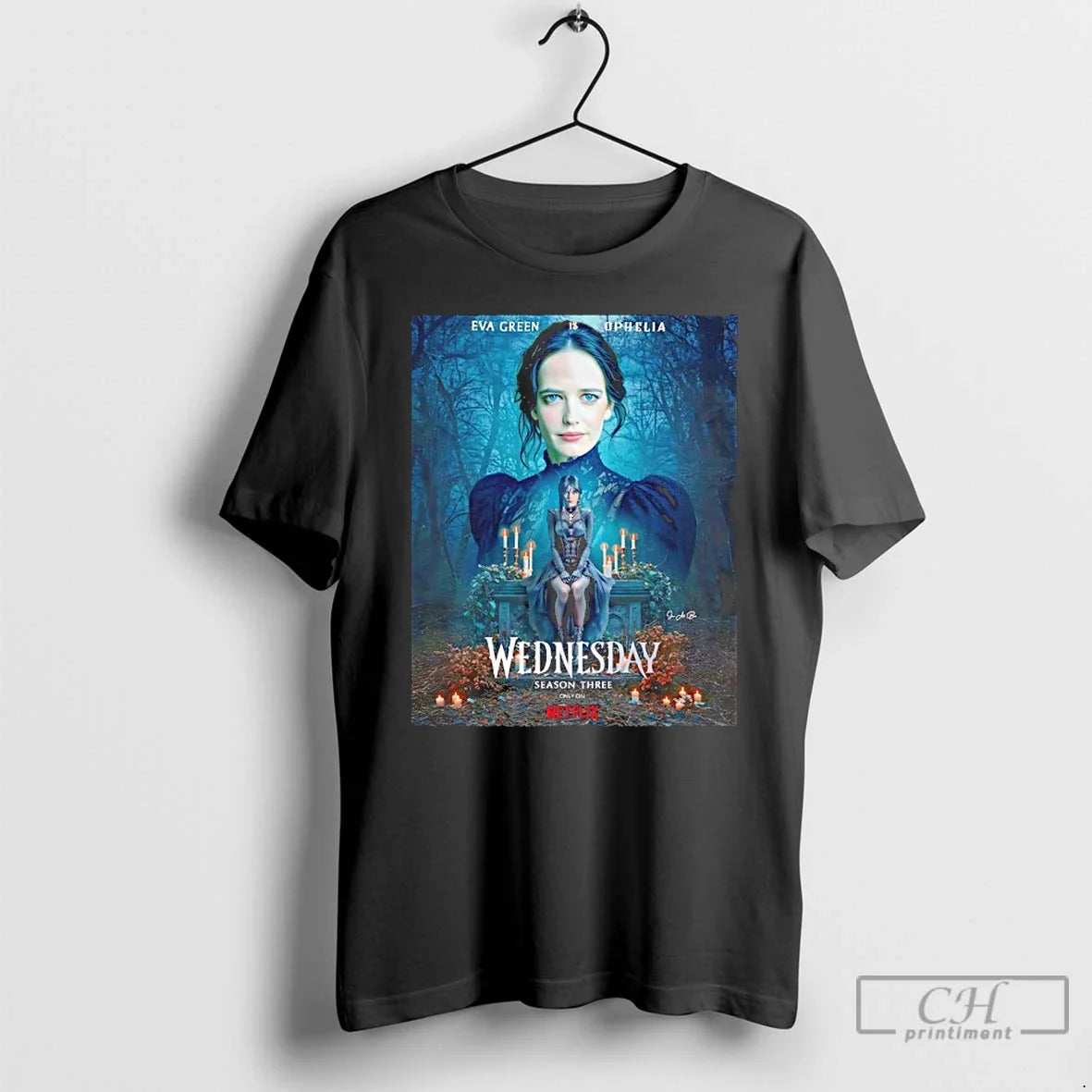 Classic Wednesday Season 3 Eva Green As Ophelia Fan Unisex