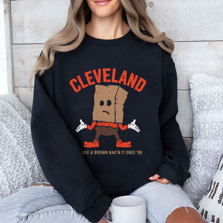 Cleveland Orange & Brown Bag’n It Since 99 T Shirt