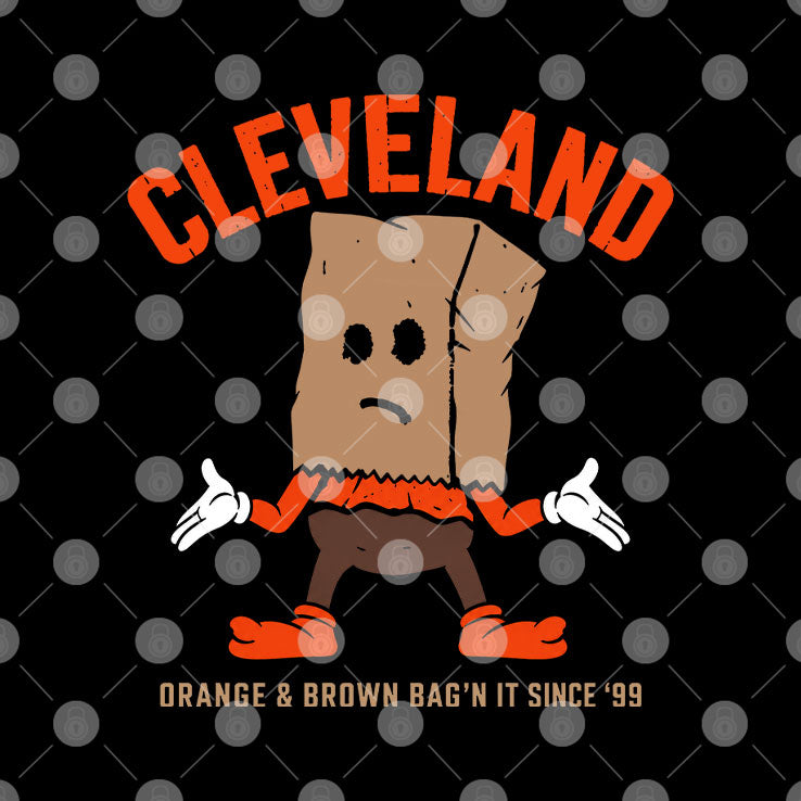 Cleveland Orange & Brown Bag’n It Since 99 T Shirt