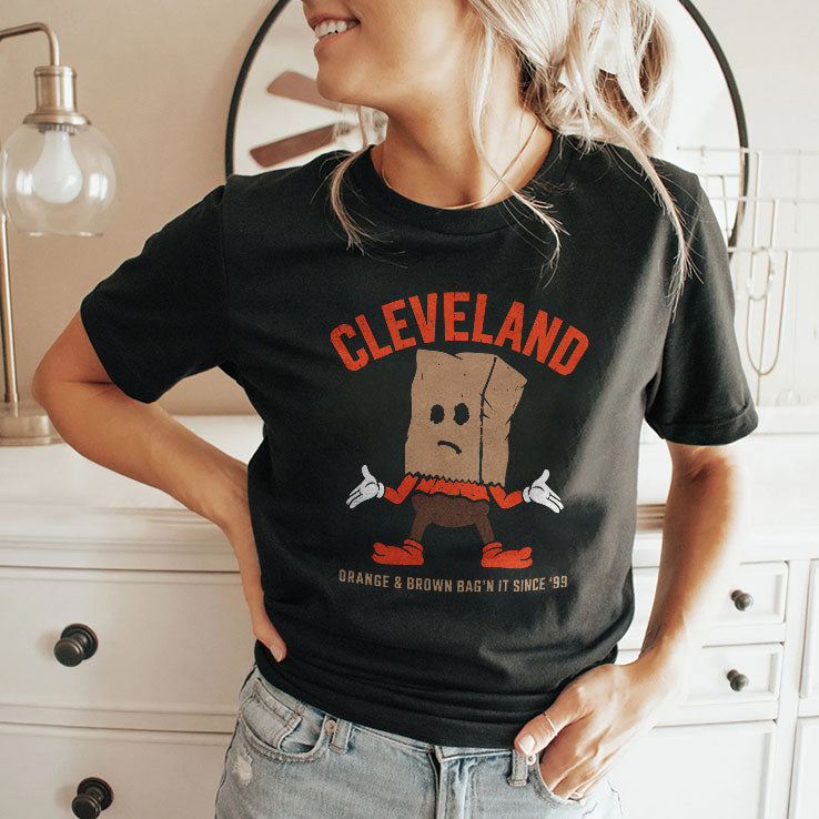 Cleveland Orange & Brown Bag’n It Since 99 T Shirt