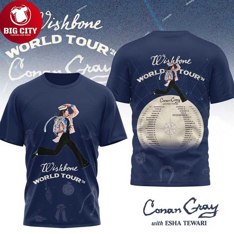 Conan Gray Wishbone World Tour Two Sided Shirt Unisex