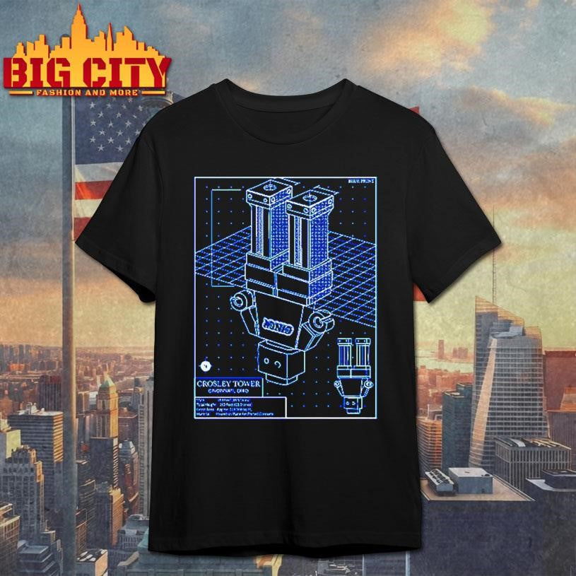 Crosley Tower Blueprint Shirt Unisex