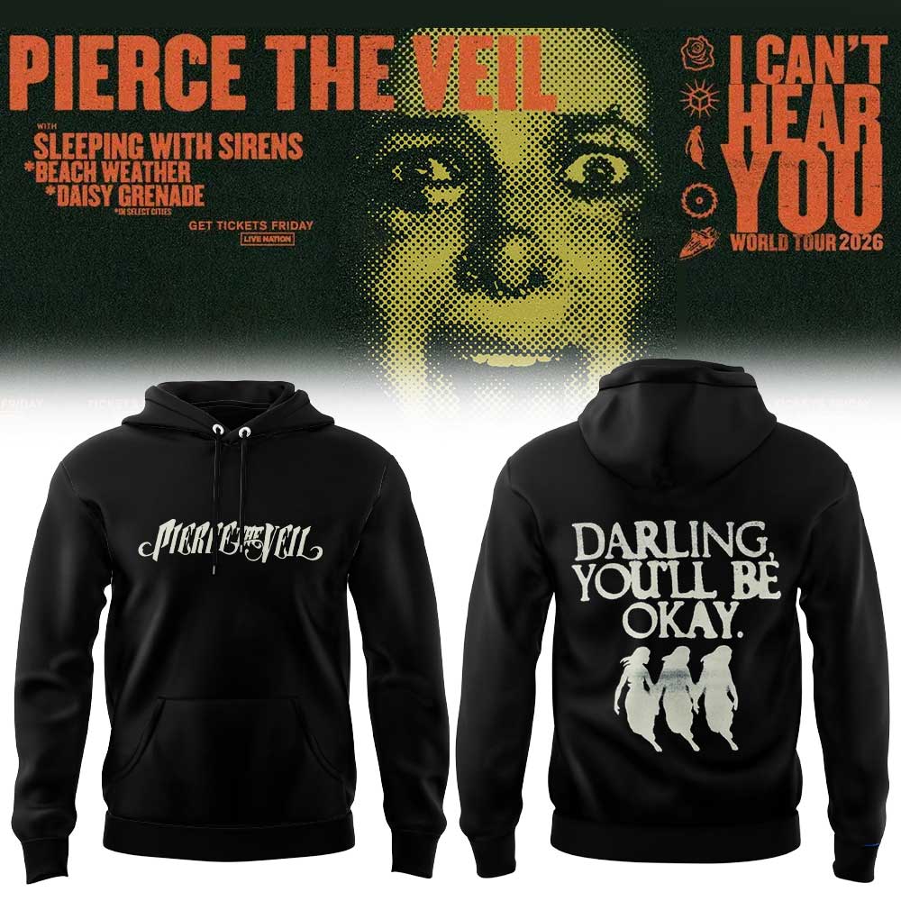 Pierce the Veil I Can’t Hear You World Tour 2026 Limited Edition Hoodie V4