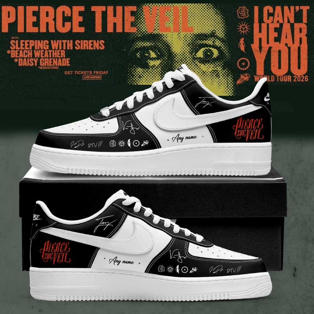 Pierce the Veil I Can’t Hear You World Tour 2026 Signature Custom AF1 Shoes v6