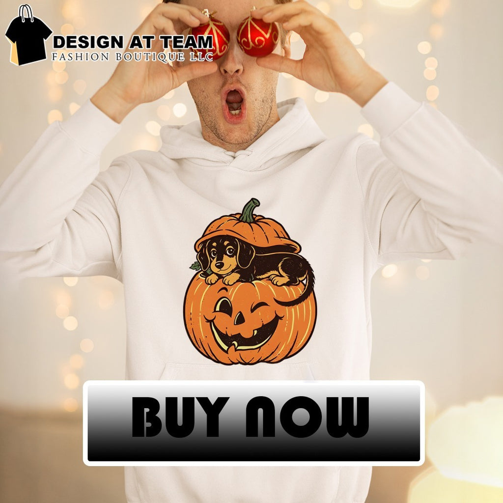 Dachshund Dog Halloween Pumpkin Jack O’Lantern Cute Puppy shirt