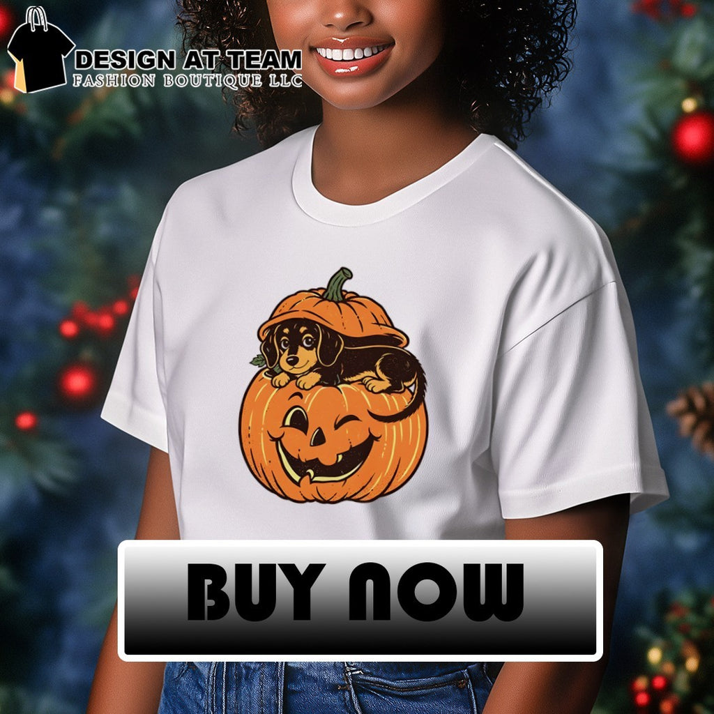 Dachshund Dog Halloween Pumpkin Jack O’Lantern Cute Puppy shirt