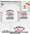 Dachshund Hot Dog Food Casey’s Hot Diggity Dogs Corner Shirt
