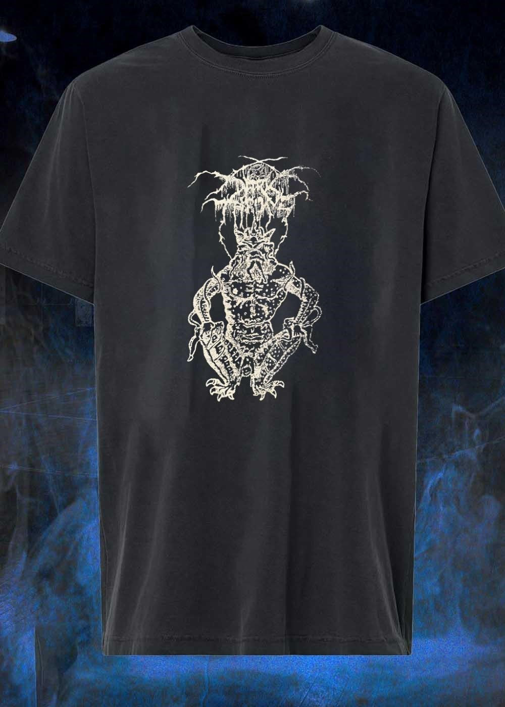 Darkthrone Band Logo Featuring Horned Demon Illustration T-Shirt