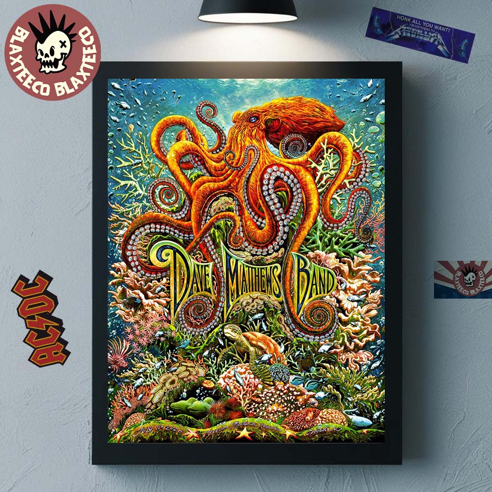 Dave Matthews Band Camden New Jersey 2026 Day 2 Gig Poster Freedom Mortgage Pavilion July 11 2026 Home Decor Poster Canvas