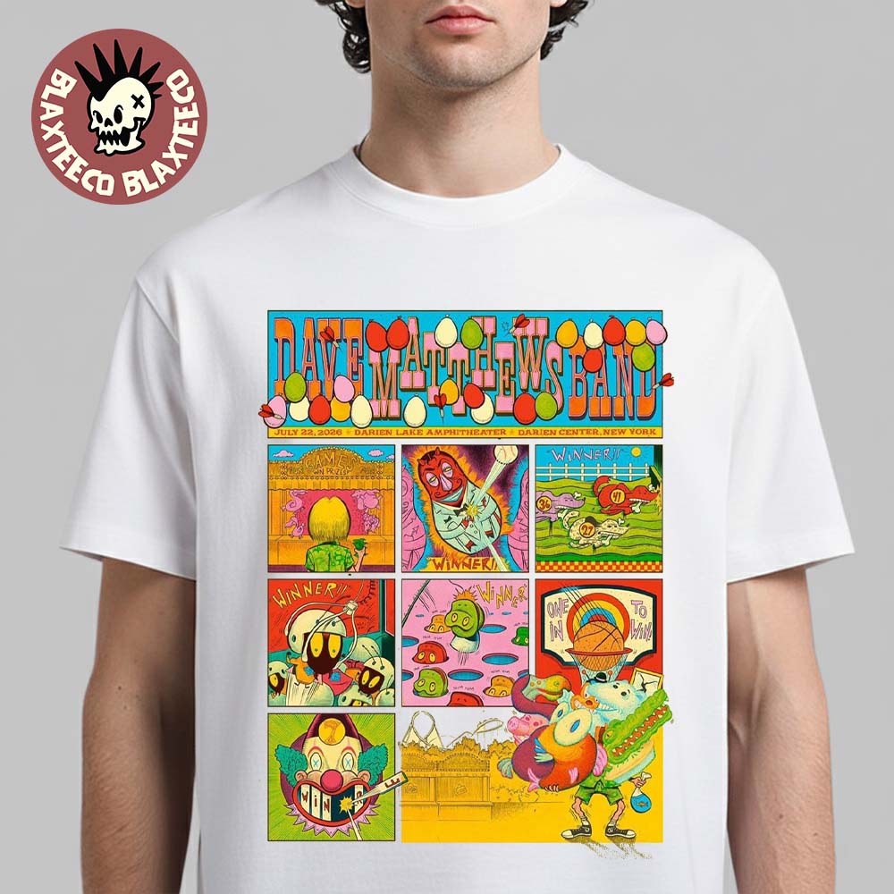 Dave Matthews Band Darien Center New York 2026 Gig Poster At Darien Lake Amphitheater On July 22 2026 Unisex T-Shirt