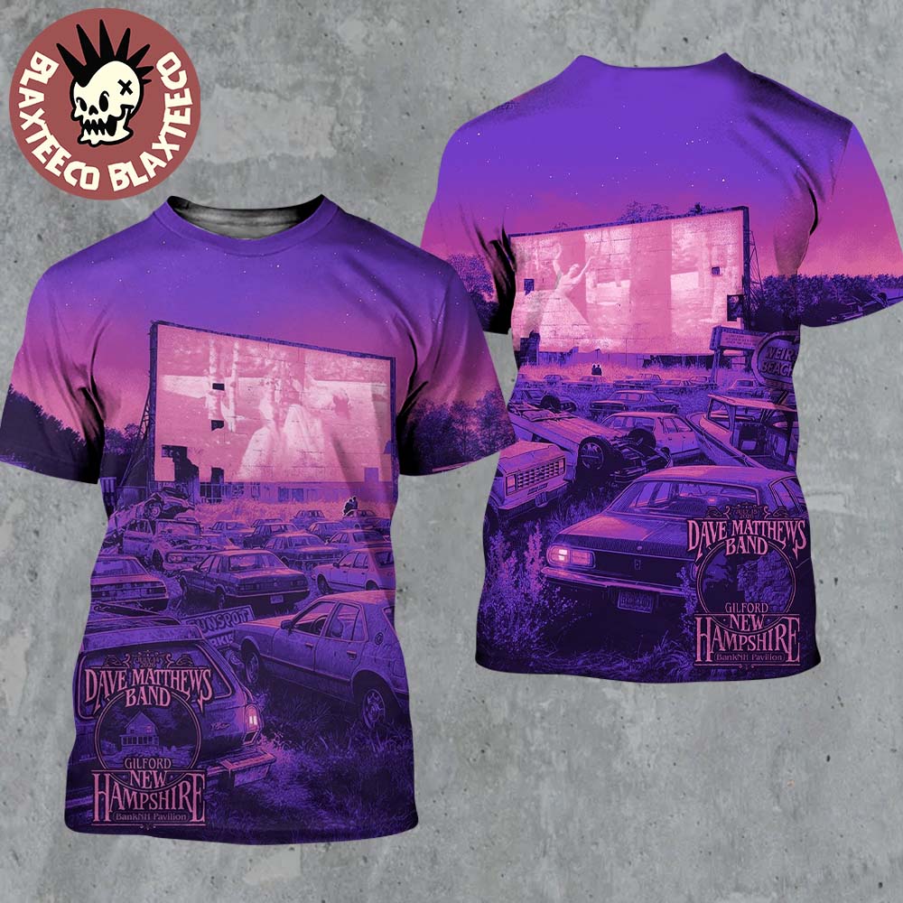 Dave Matthews Band Gilford New Hampshire 2026 Day 1 And 2 Combined Set Venue Poster At BankNH Pavilion On July 14 15 2026 Two Sided All Over Print Shirt