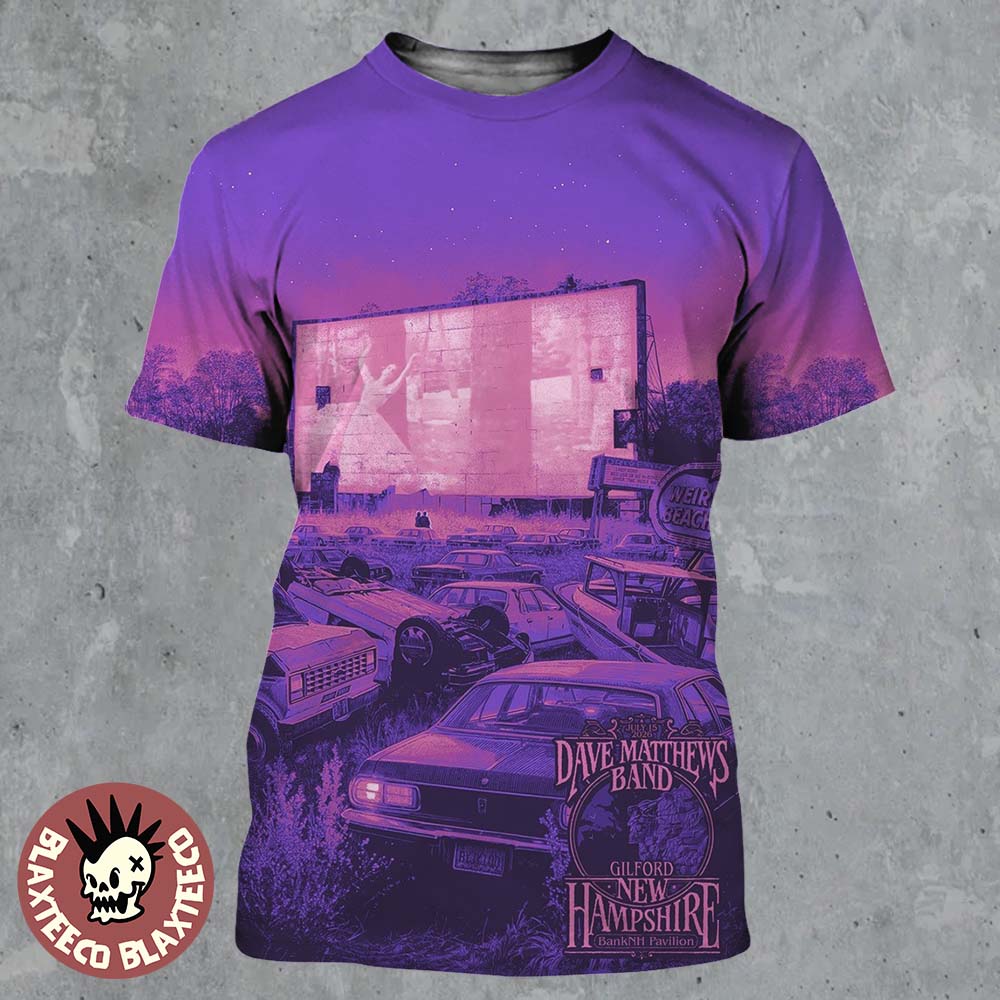 Dave Matthews Band Gilford New Hampshire 2026 Day 2 Venue Poster At BankNH Pavilion On July 15 2026 All Over Print Shirt